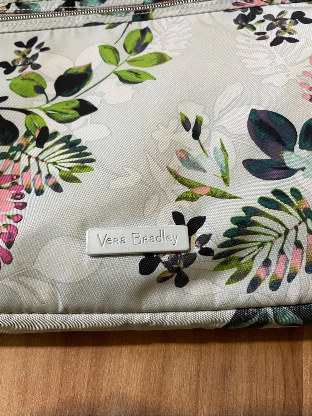 Vera Bradley Seawater Blooms Performance Twill Padded Laptop Bag